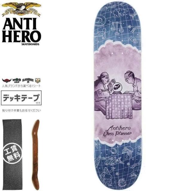 ANTI HERO アンタイヒーロー スケートボード デッキ PFANNER IT’S A SIGN DECK 8.06インチ ブルー NO183