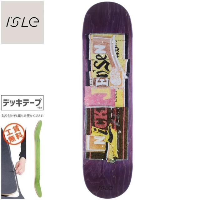 ISLE アイル スケボー デッキ JENSEN PUB SERIES DECK 8.0インチ パープル NO38