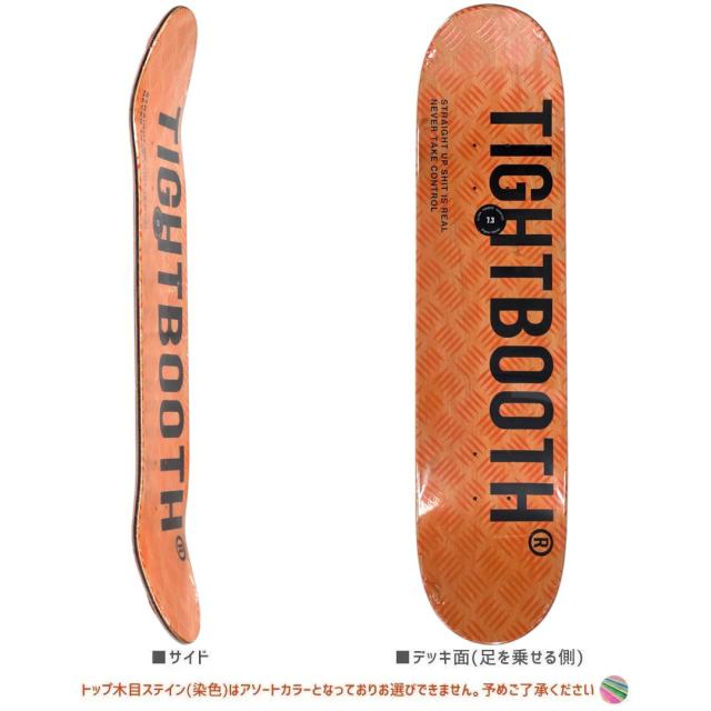 TIGHTBOOTH PRODUCTION タイトブース キッズ スケートボード デッキ CP LOGO ORANGE DECK 7.3インチ NO01_1