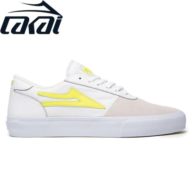 LAKAI LIMITED FOOTWEAR ラカイ スケート シューズ MANCHESTER SUEDE ホワイト/ネオン NO82