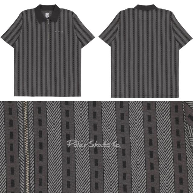 POLAR ポーラー スケボー ジップポロシャツROAD ZIP POLO SHIRT NO11の