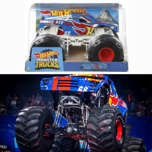 ホットウィール HOT WHEELS USAモデル MONSTER TRUCKS OVERSIZED RACE ACE モンスタートラック レースアース ビークル 1/24 メタル NO02_3