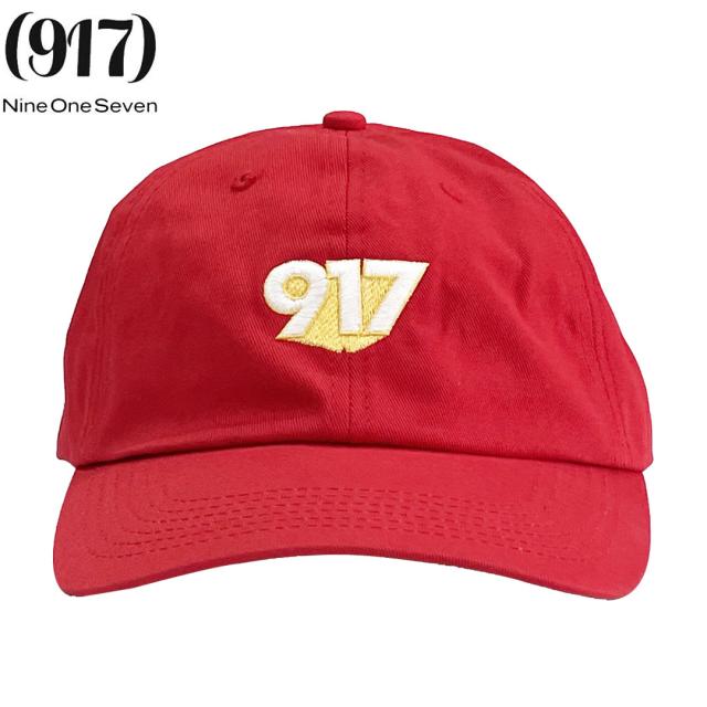 CALL ME 917 ナインワンセブン NINE ONE SEVEN キャップ 3D DAD CAP レッド NO03の通販は 6,600円