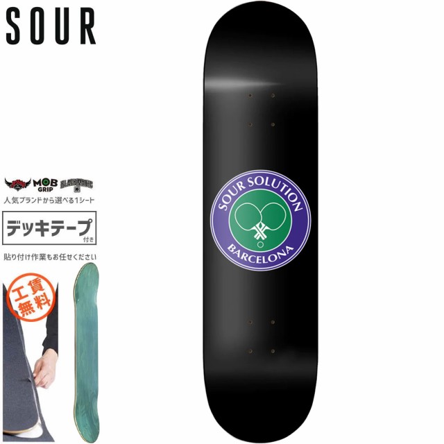 SOUR SOLUTION サワーソリューション スケートボード デッキ SOCIAL CLUB BLACK 8.125インチ NO3