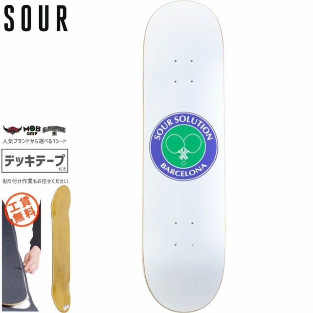 SOUR SOLUTION サワーソリューション スケートボード デッキ SOCIAL CLUB WHITE 8.25インチ NO4