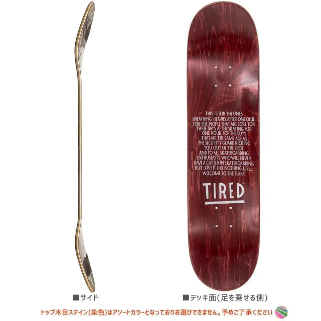 TIRED タイレッド スケートボード デッキ MOTO SPORTS BOARD REGULAR