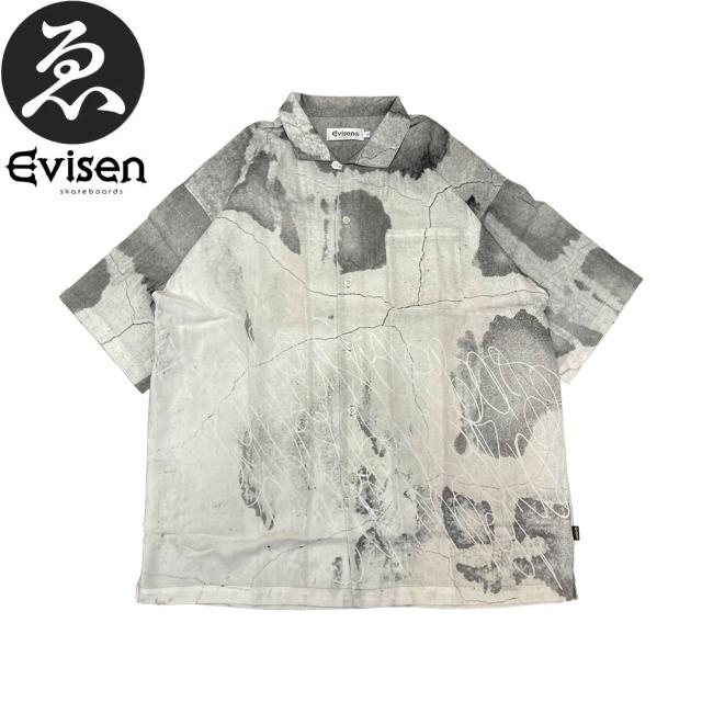 EVISEN エビセン キューバシャツ スケボー ストリート 半袖シャツ 刺繍 EVISEN エビセン スケボー シャツ KILLAGEMZ SHIRT GRAY NO01