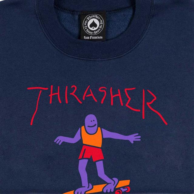 スラッシャー THRASHER スケボー スウェット USA企画 GONZ FILL