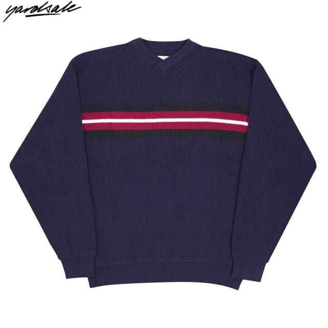 YARDSALE ヤードセール スケートボード ニット セーター RYDER KNIT ネイビー NO07