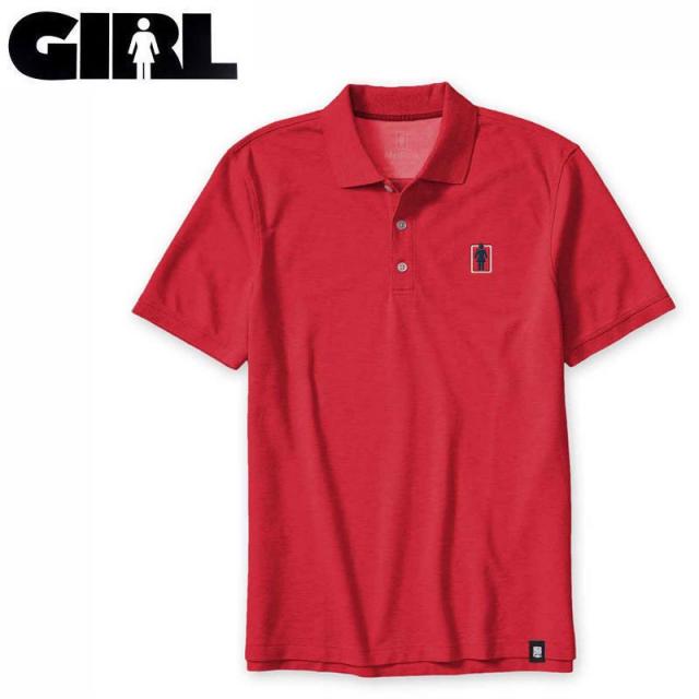 GIRLSKATEBOARD ガールスケートボード ポロ シャツ UNBOXED POLO SHIRT レッド NO11