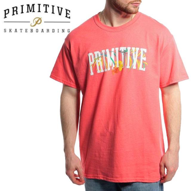 PRIMITIVE プリミティブ スケボー Tシャツ PALMS TEE コーラルピンク NO34の通販は 6,237円