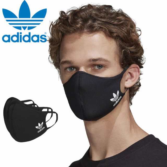 アディダス ADIDAS 小物 マスク FACE CVR MASK ブラック 3枚入 NO2