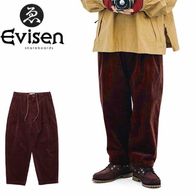 EVISEN エビセン スケボー スラックスパンツ BOHEMIAN SLACKS PANTS バーガンディ NO2