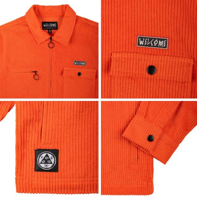 WELCOME ウェルカム スケートボード ジャケット HYDRA CORDUROY JACKET PUMPKIN オレンジ NO2 WELCOME ウェルカム スケートボード ジャケット HYDRA CORDUROY JACKET