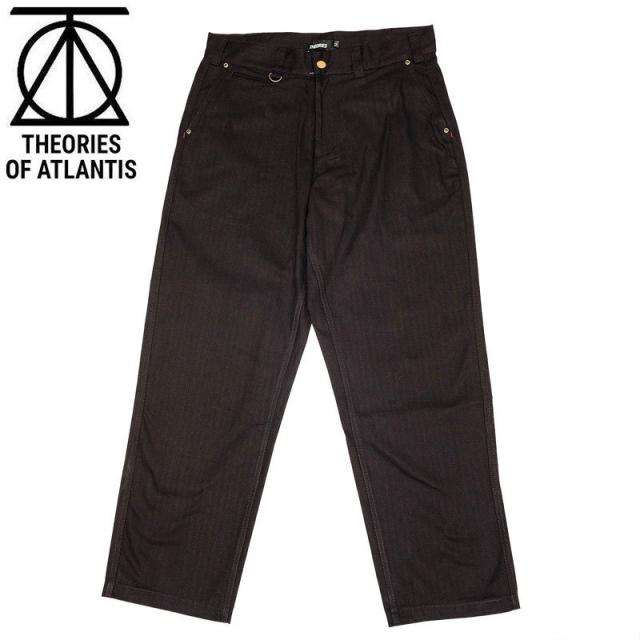 THEORIES セオリーズ スケボー パンツ HERRINGBONE HUNTING TROUSERS PANTS BLACK ブラック NO3
