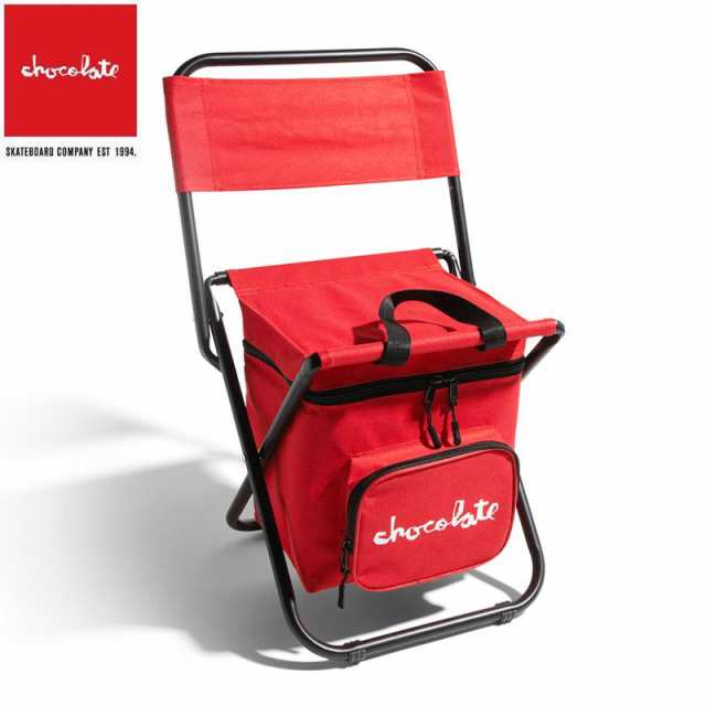チョコレート CHOCOLATE スケボー アウトドア グッズ SPOT CHAIR 保冷バッグ付き 折り畳み チェア レッド NO10 6,435円