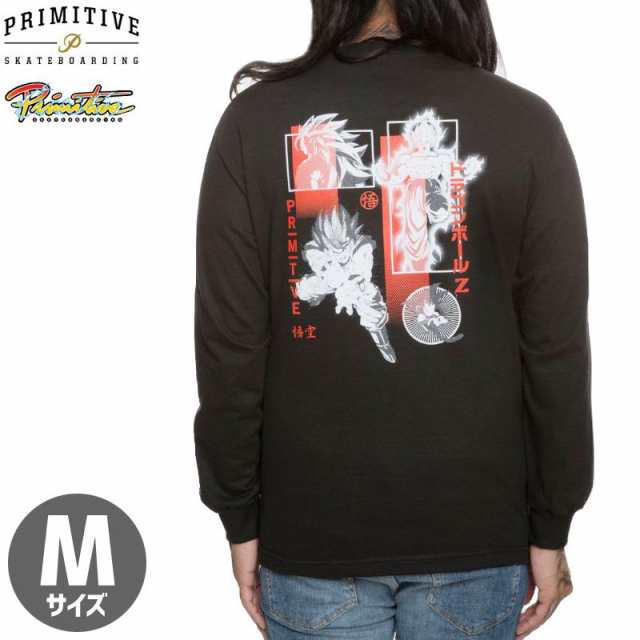 PRIMITIVE プリミティブ スケボー ロング Tシャツ Mサイズ DBZ COLLAGE L/S TEE ドラゴンボール ブラック  NO3の通販は