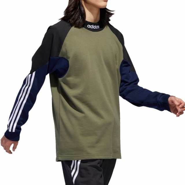 アディダス スケボー ADIDAS SKATEBOARDING フリース トレーナー GOALIE FLEECE L/S ロングスリーブ グリーン系 NO6