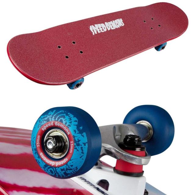 スピードデーモン SPEED DEMONS スケートボード コンプリート 39 SERIES FLAG SPLATTER 7.75インチ NO52_1