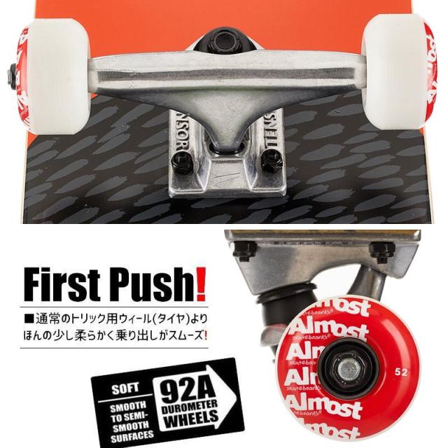 スケートボード スケボー コンプリートデッキ 8.0インチ almost