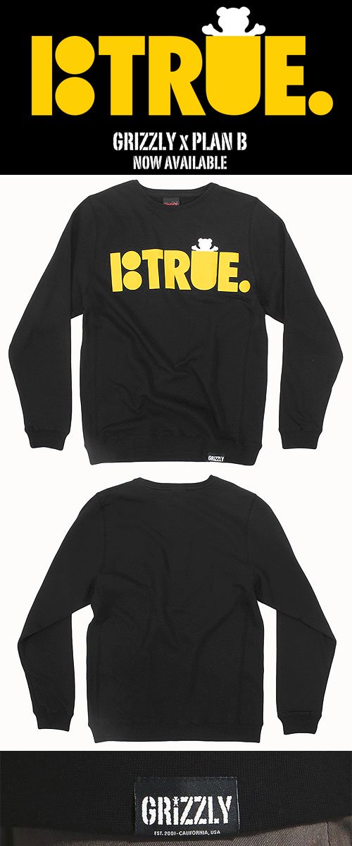 GRIZZLY グリズリー スケボー スウェット Sサイズ GRIZZLY x PLAN-B BE