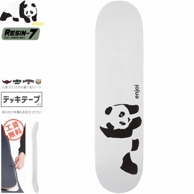 エンジョイ ENJOI スケボー デッキ TEAM WHITEY PANDA LOGO WHITE R7 DECK 7.75インチ NO114