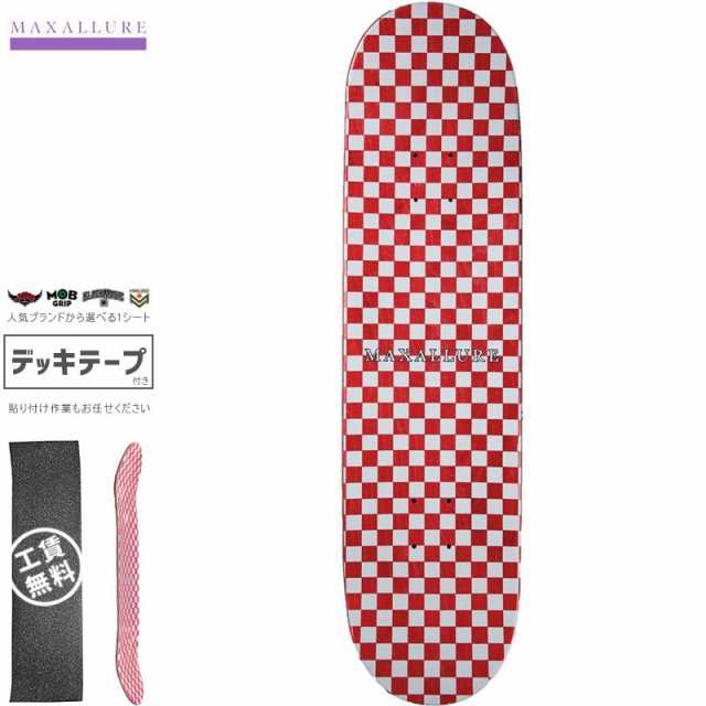 MAXALLURE マックス アルーア スケボー デッキ LET’S GO DECK 8.0インチ レッド NO10