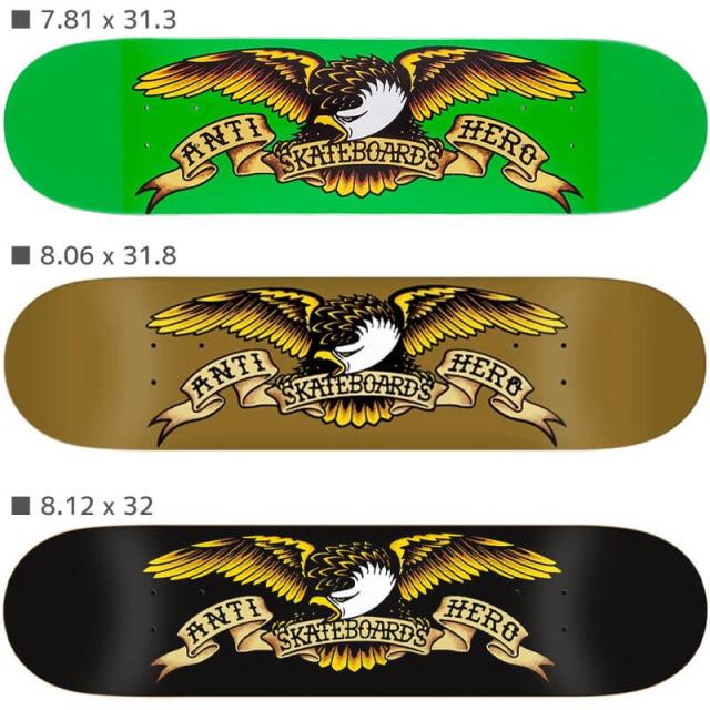 ANTI HERO アンタイヒーロー デッキ CLASSIC EAGLE 7.81/8.06/8.12/8.25/8.5/8.6/8.75 NO89_1