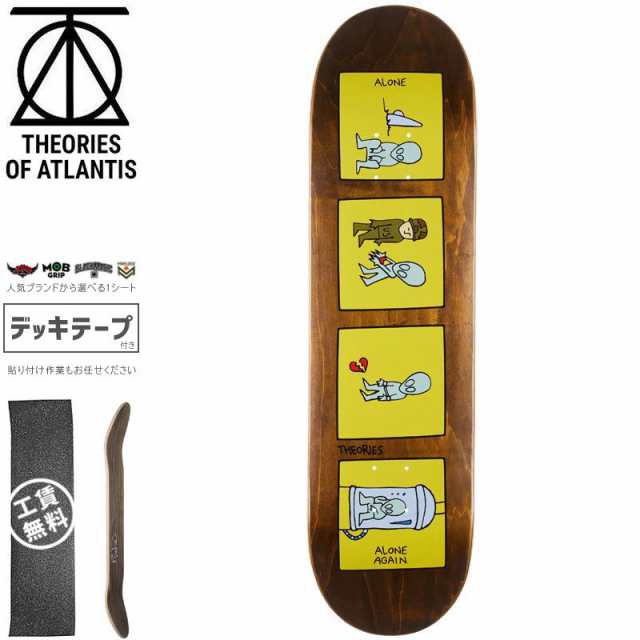 THEORIES セオリーズ スケボー デッキ ALONE AGAIN SKATE DECK 7.875インチ/8.0インチ ブラウン NO52