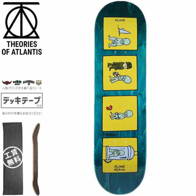 THEORIES セオリーズ スケボー デッキ ALONE AGAIN SKATE DECK 7.875インチ/8.0インチ ティール NO56