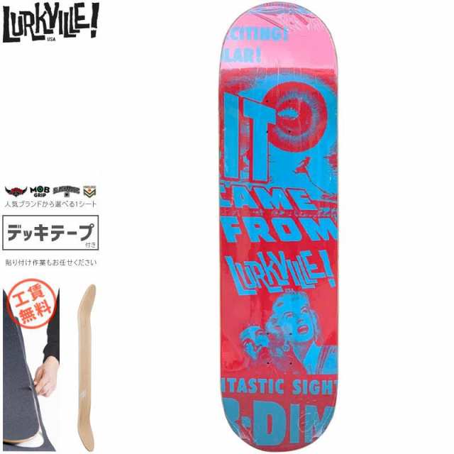 LURKVILLE ラークビル スケボー デッキ CAME FROM LURKVILLE DECK 8.0インチ ブルー/レッド NO15