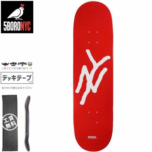 ファイブボロ 5BORO スケートボード デッキ NY LOGO RED DECK NO28