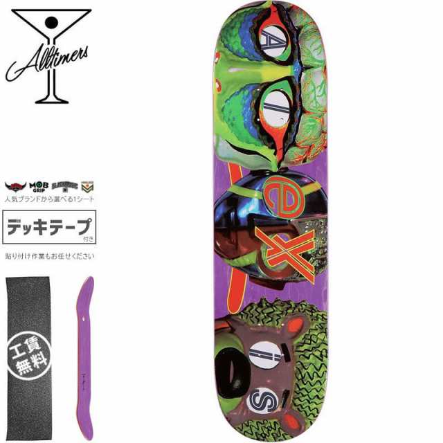 ALLTIMERS オールタイマーズ スケボー デッキ ALEXIS MASK DECK 8.0インチ パープル NO73