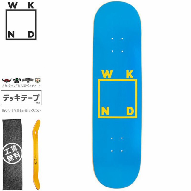 ウィークエンド WKND スケボー デッキ LOGO DECK BLUE YELLOW 8.125インチ NO88