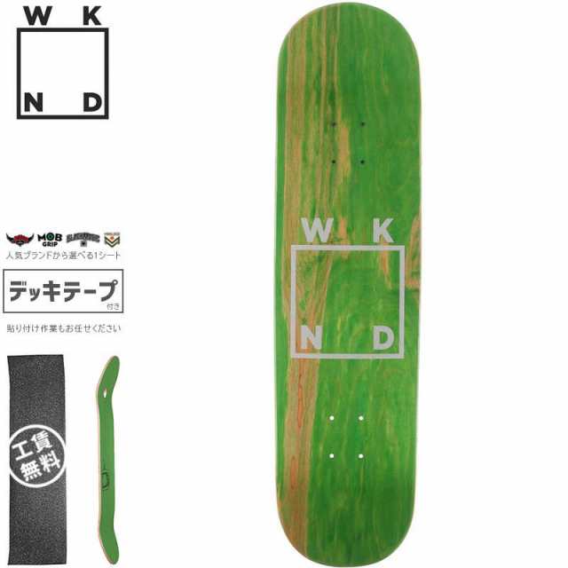 ウィークエンド WKND スケボー デッキ GLITTER LOGO DECK 7.75インチ グリーン NO91