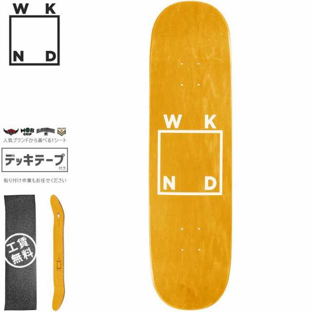 ウィークエンド WKND スケボー デッキ WHITE LOGO DECK 8.125インチ ゴールドイエロー NO95