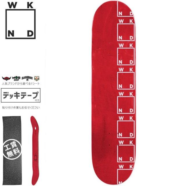 ウィークエンド WKND スケボー デッキ SIDE LOGO DECK 8.0インチ レッド NO100の通販は