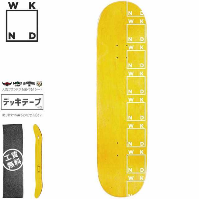 ウィークエンド WKND スケボー デッキ SIDE LOGO DECK 8.0インチ イエロー NO101