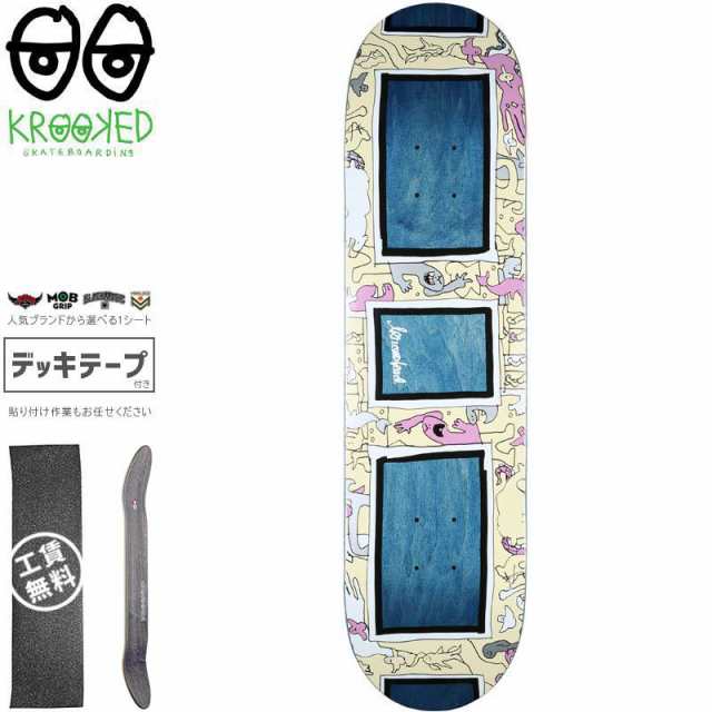 クルックド KROOKED スケートボード デッキ FRAMED UP DECK 8.12インチ NO155