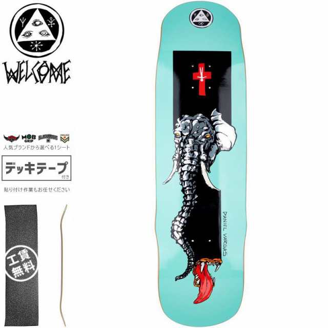 WELCOME ウェルカム スケートボード デッキ VARGAS TUSK ON EFFIGY TEAL DECK 8.8インチ NO40