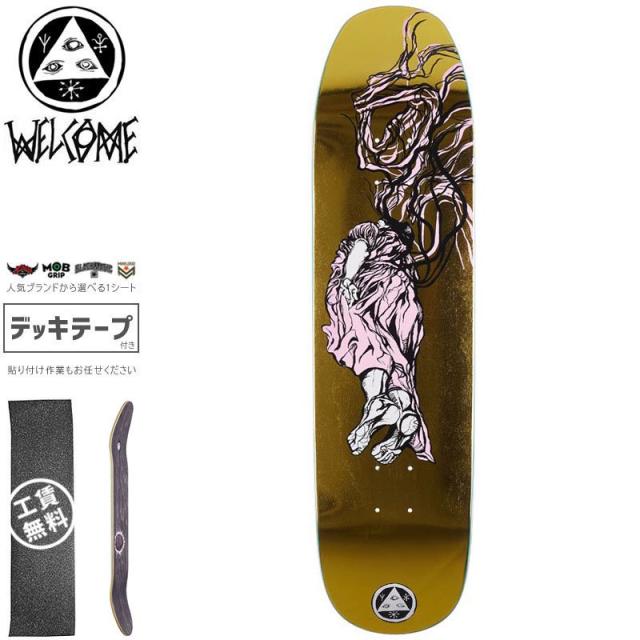 WELCOME ウェルカム スケートボード デッキ TRANSCEND ON SON OF MOONTRIMMER GOLD FOIL DECK 8.21インチ NO51