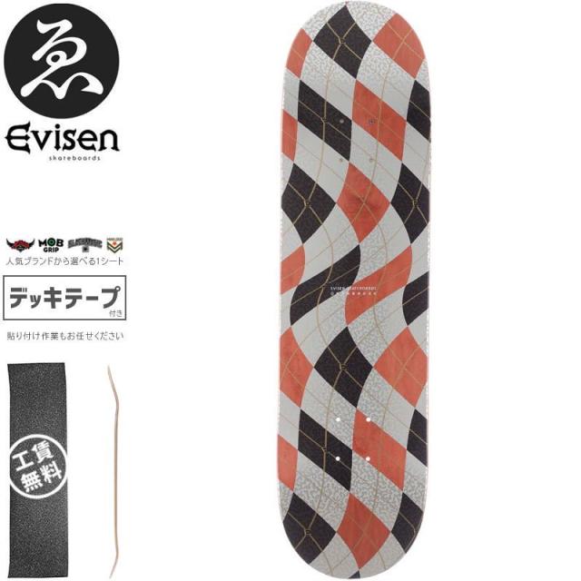 EVISEN エビセン スケートボード デッキ BENT ARGYLE DECK 8.0インチ NO88