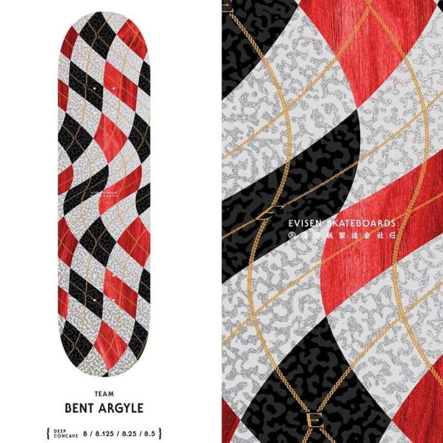 EVISEN エビセン スケートボード デッキ BENT ARGYLE DECK 8.0インチ NO88_3