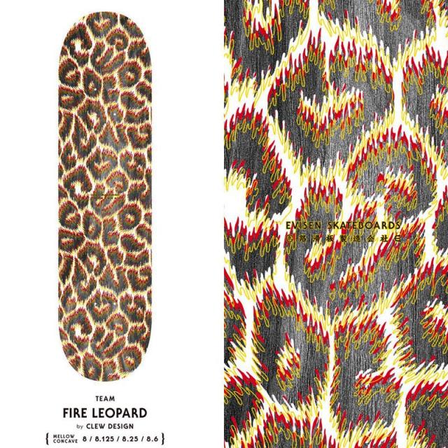 EVISEN エビセン スケートボード デッキ FIRE LEOPARD DECK 8.0インチ/8.125インチ/8.25インチ NO93_3
