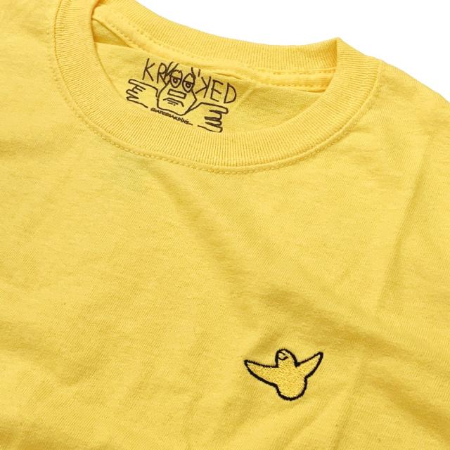 ⭐️レア☆KROOKEDクルックト/クルックド⭐️タイダイ☆Tシャツ☆XL☆スケボー KROOKED クルックド スケートボード Tシャツ BIRDIE EMB TEE