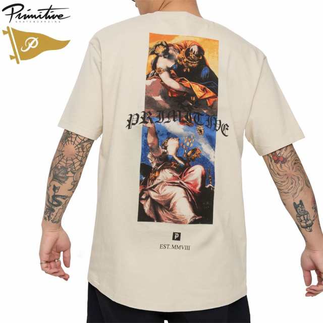 PRIMITIVE プリミティブ スケボー Tシャツ EXCHANGE TEE クリーム NO41の通販は