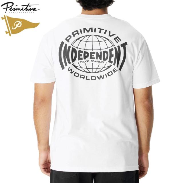 PRIMITIVE プリミティブ スケボー Tシャツ x INDEPENDENT GLOBAL TEE ホワイト NO42の通販は 6,237円