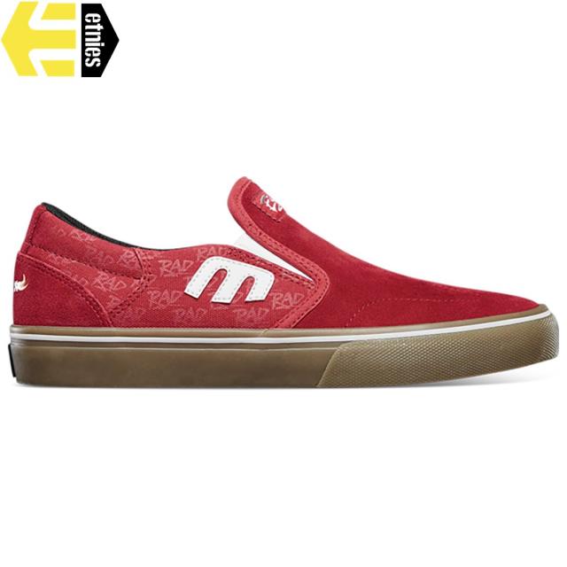 エトニーズ ETNIES スケートボード シューズ MARANA SLIP X RAD SHOES レッドxガム スウェード NO107