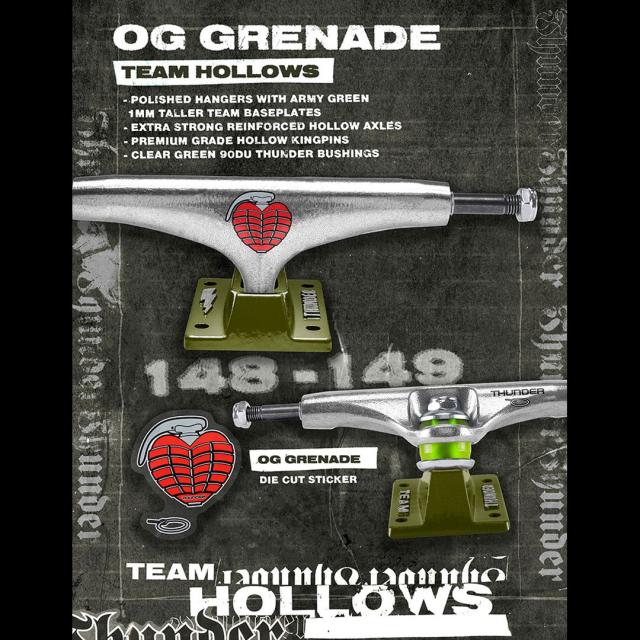 サンダー THUNDER スケボー トラック TEAM HOLLOW OG GRENADE TRUCKS 148/149 NO163_3