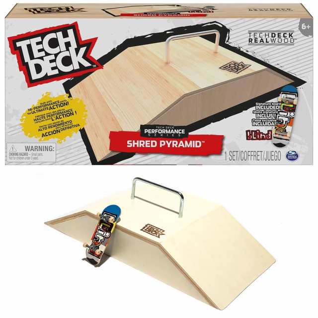 TECH DECK スケボー 指スケ フィンガーボード PERFORMANCE SERIES SHRED PYRAMID SET 木製 バンク レール ブラインド NO17